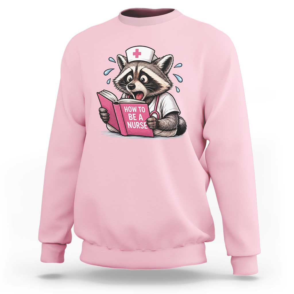 Funny Raccoon Nursing Student Healthcare Gift Sweatshirt