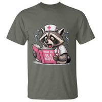 Funny Raccoon Nursing Student Healthcare Gift T Shirt