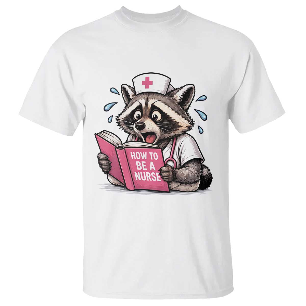 Funny Raccoon Nursing Student Healthcare Gift T Shirt