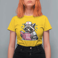Funny Raccoon Nursing Student Healthcare Gift T Shirt For Women