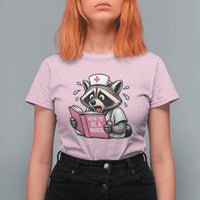Funny Raccoon Nursing Student Healthcare Gift T Shirt For Women
