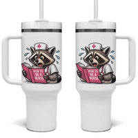 Funny Raccoon Nursing Student Healthcare Gift Tumbler With Handle