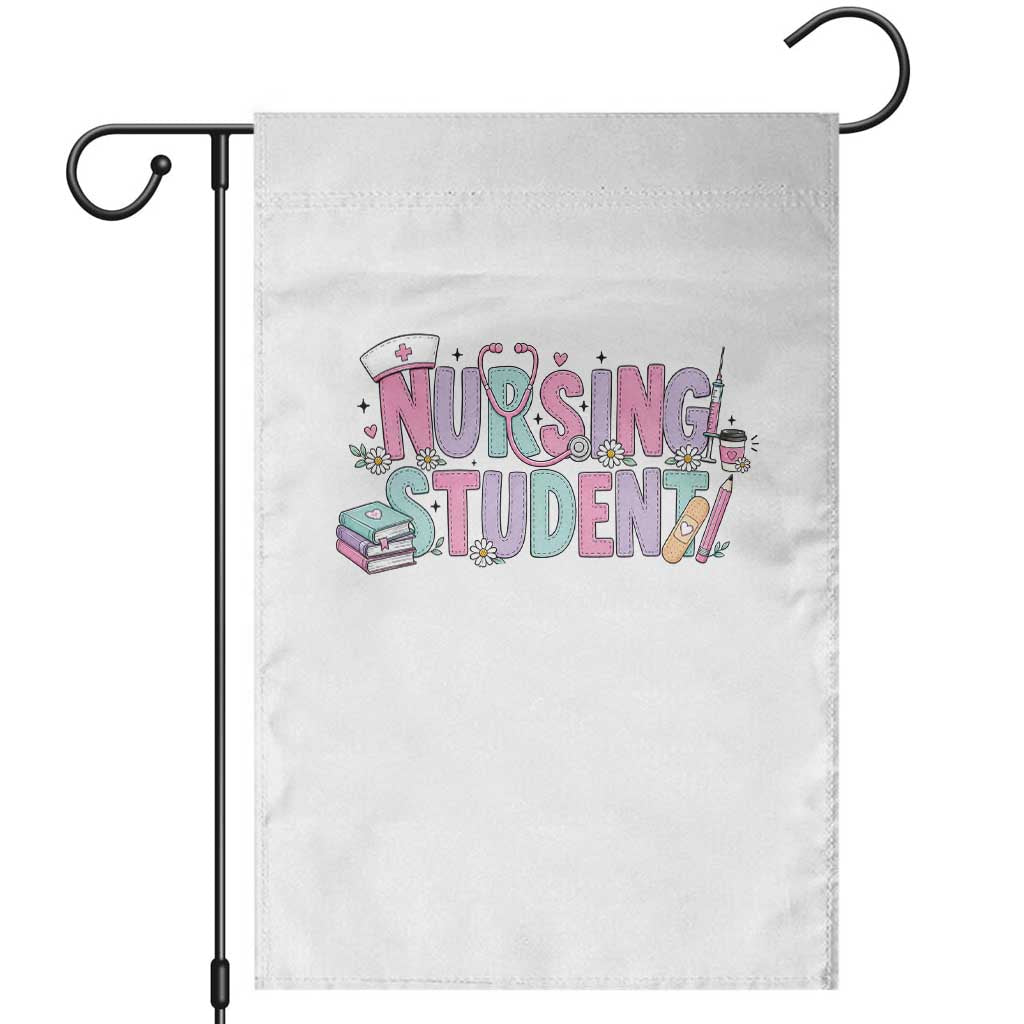 Pastel Nursing Student Medical School Gift Garden Flag
