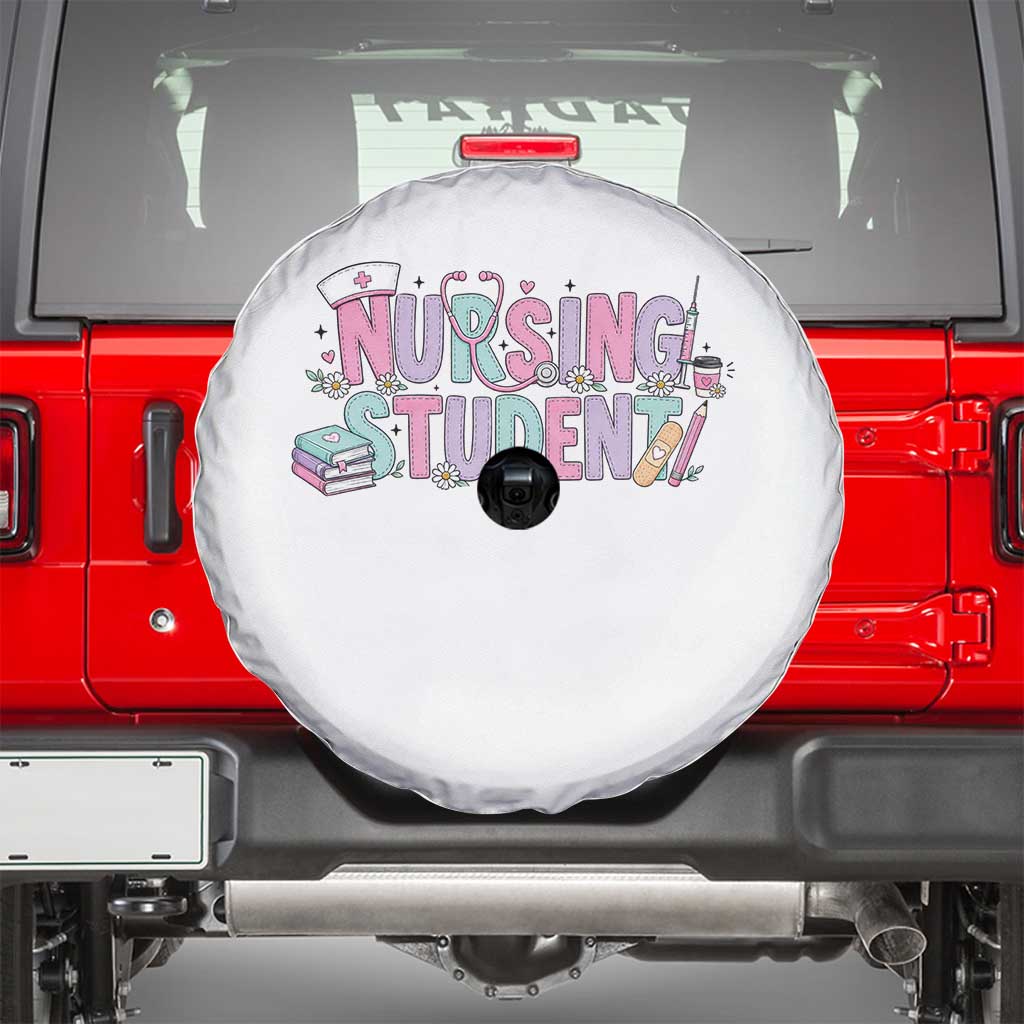 Pastel Nursing Student Medical School Gift Spare Tire Cover