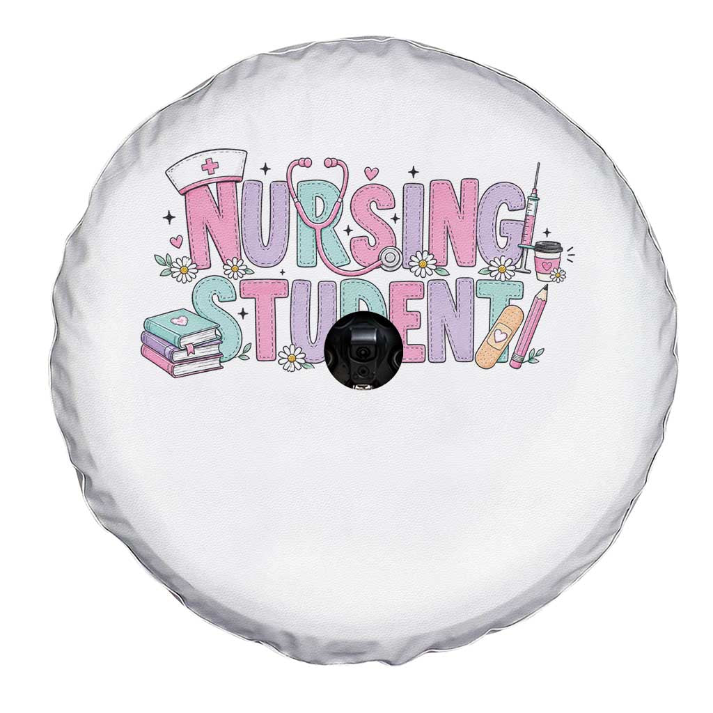 Pastel Nursing Student Medical School Gift Spare Tire Cover