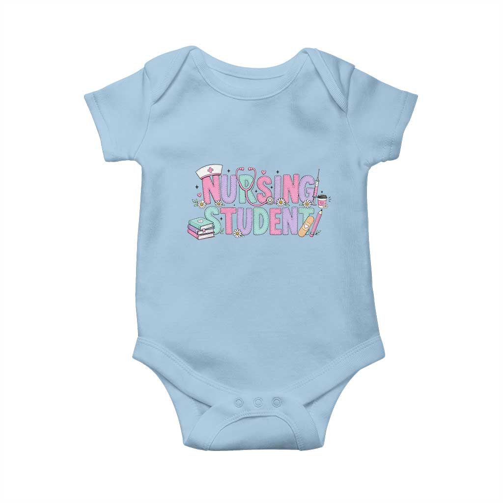 Pastel Nursing Student Medical School Gift Baby Onesie