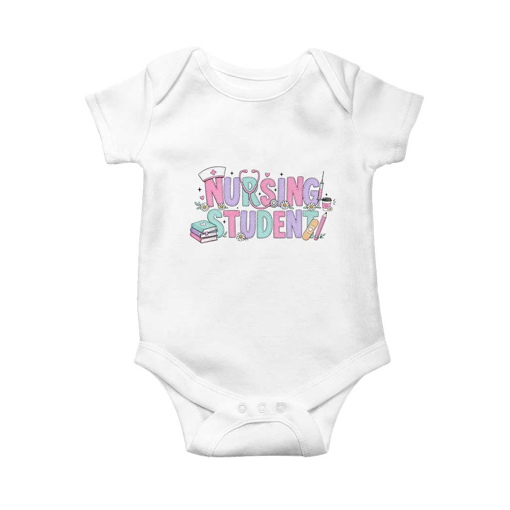 Pastel Nursing Student Medical School Gift Baby Onesie