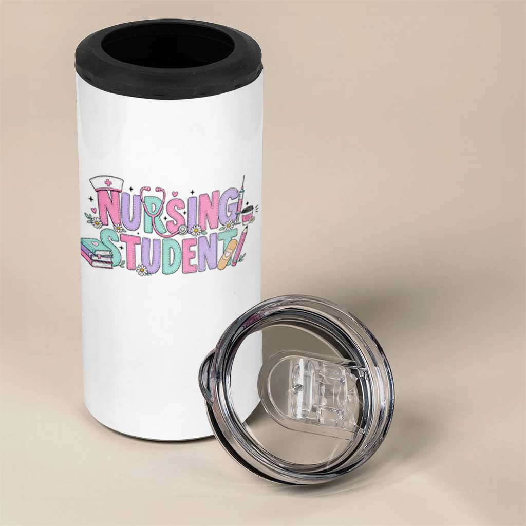 Pastel Nursing Student Medical School Gift 4 in 1 Can Cooler Tumbler