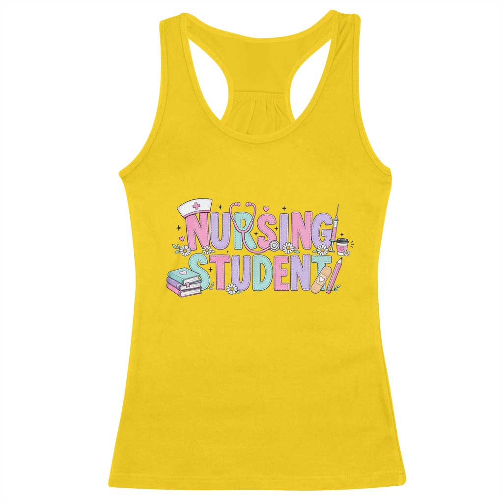 Pastel Nursing Student Medical School Gift Racerback Tank Top