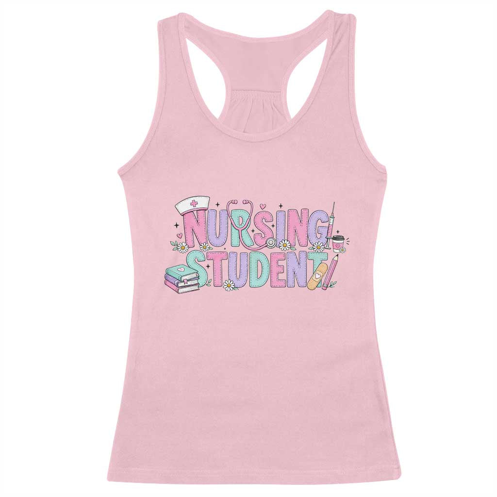Pastel Nursing Student Medical School Gift Racerback Tank Top