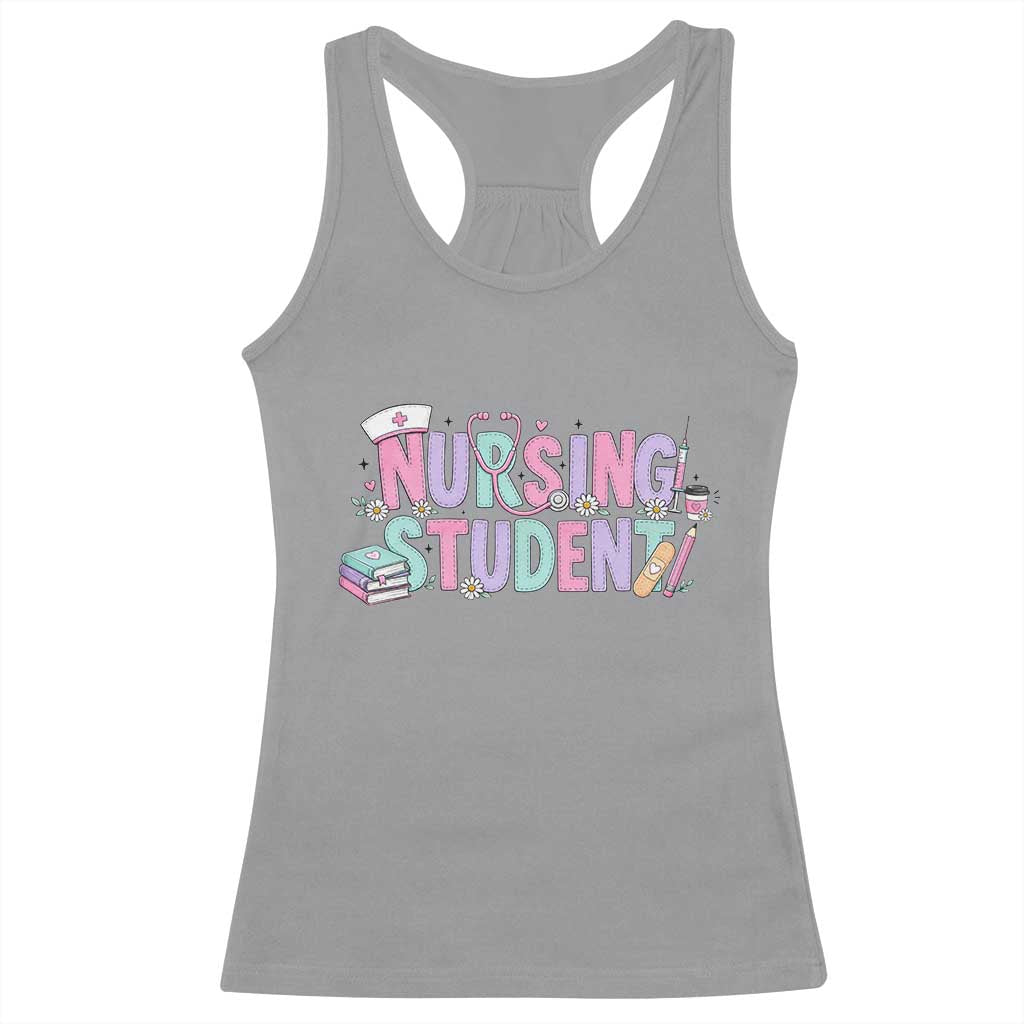 Pastel Nursing Student Medical School Gift Racerback Tank Top
