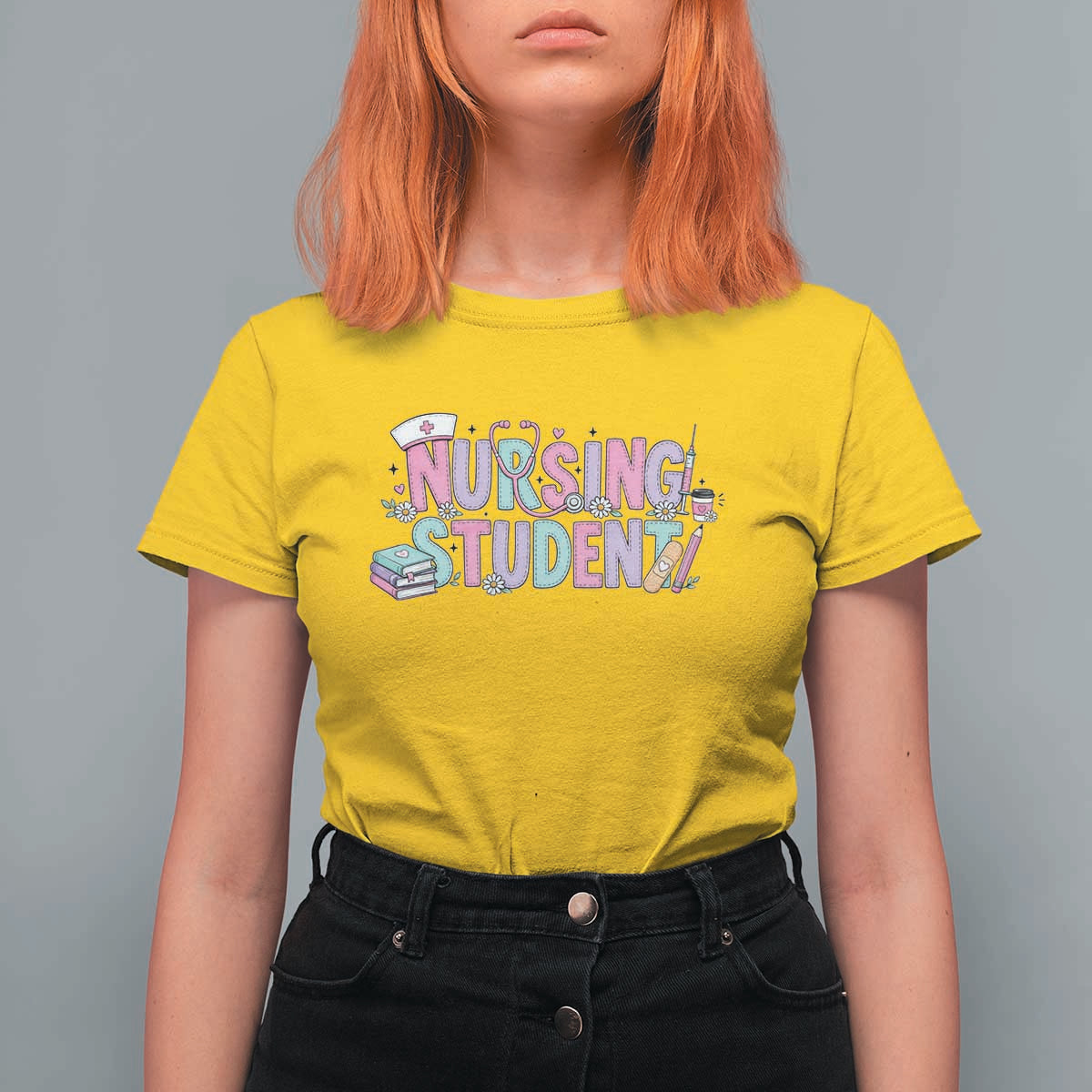 Pastel Nursing Student Medical School Gift T Shirt For Women