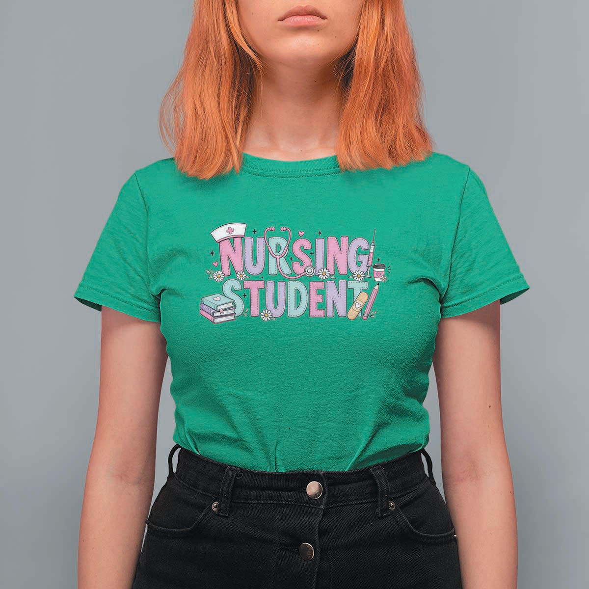 Pastel Nursing Student Medical School Gift T Shirt For Women