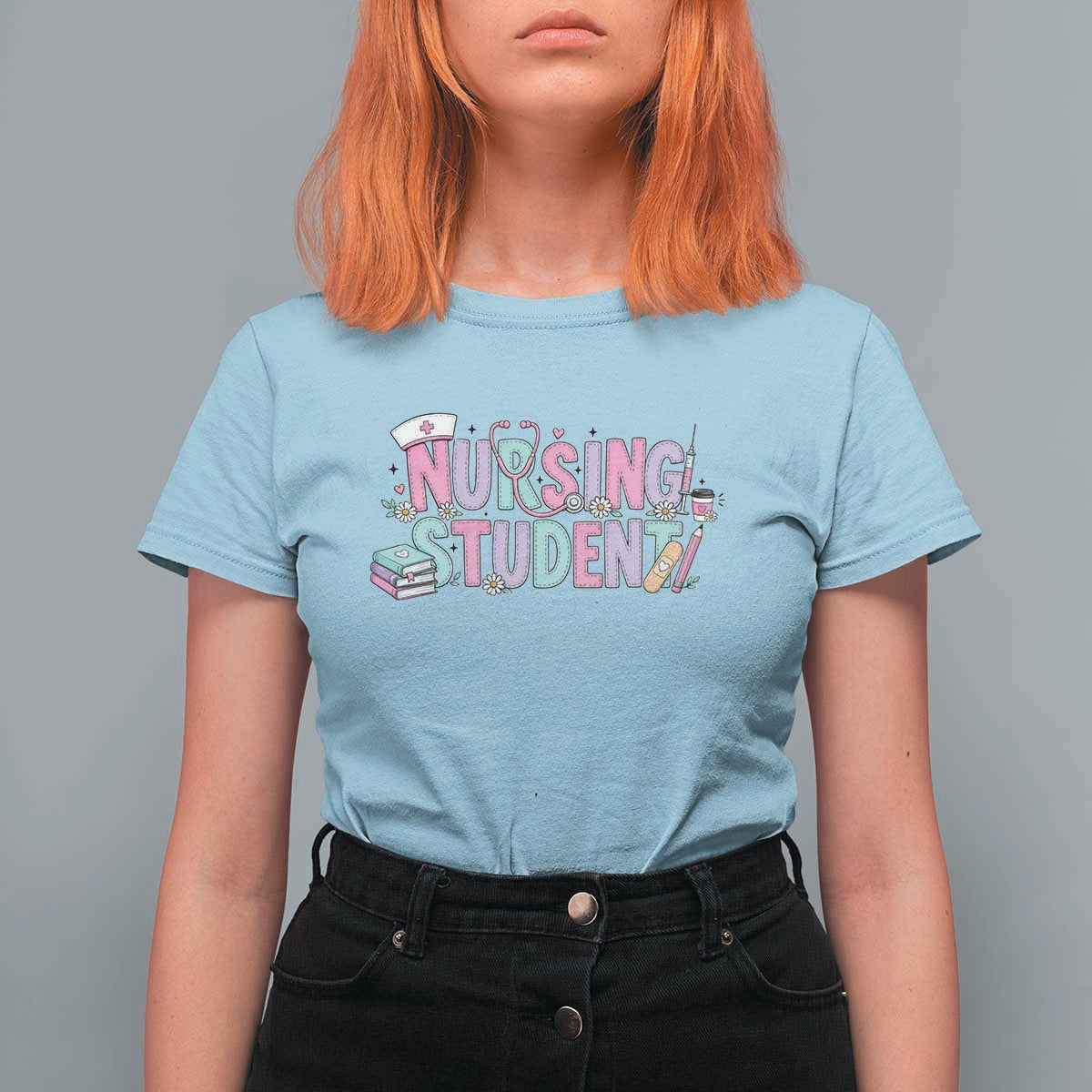 Pastel Nursing Student Medical School Gift T Shirt For Women