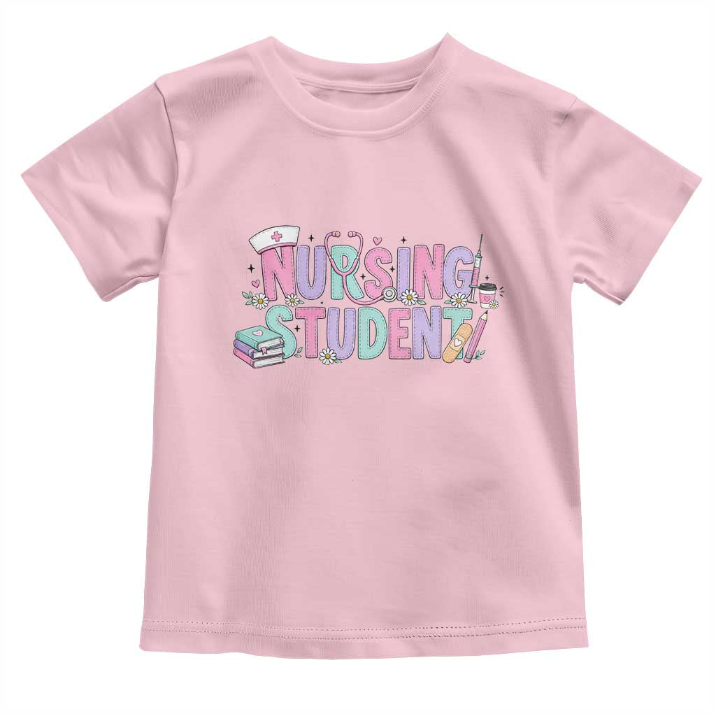 Pastel Nursing Student Medical School Gift Toddler T Shirt