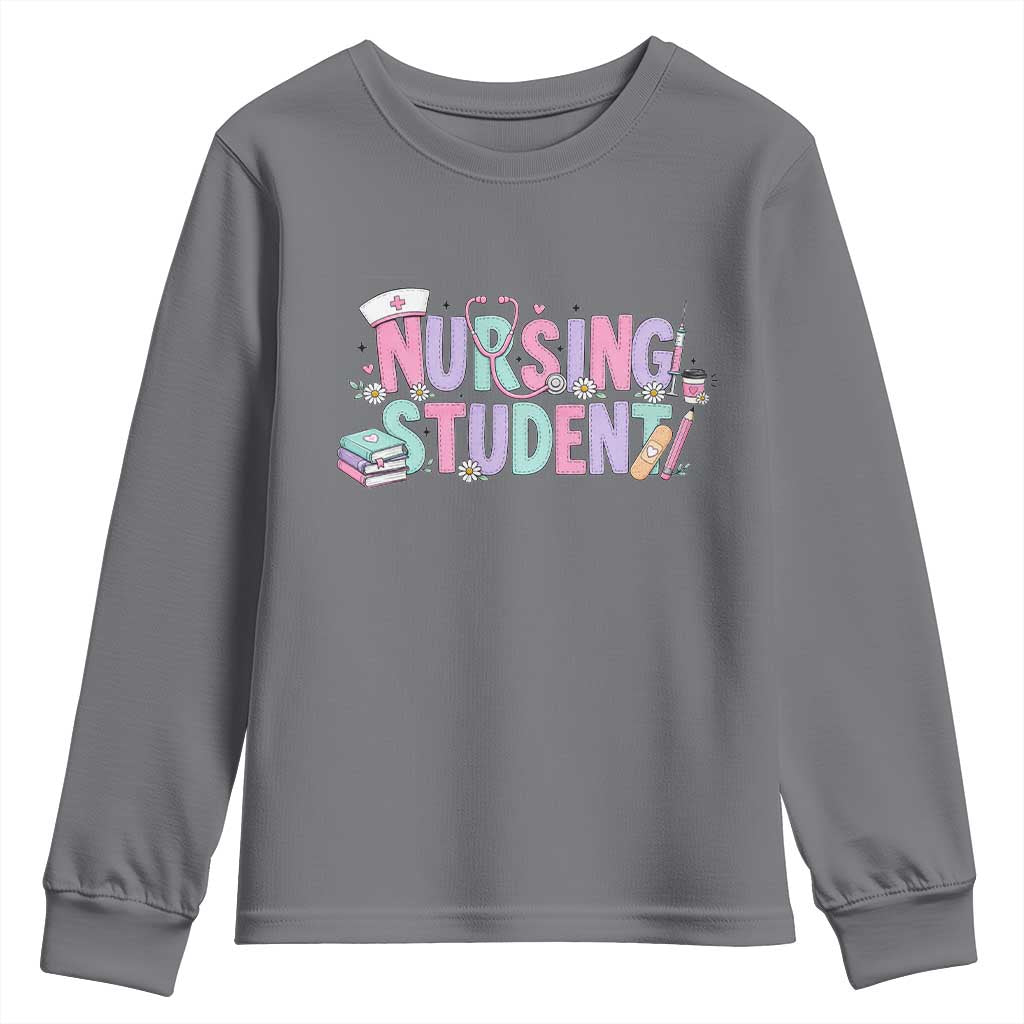Pastel Nursing Student Medical School Gift Youth Sweatshirt