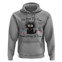 Funny Stressed Black Cat Nursing Student Life Hoodie ts Fine Im Fine Everything Is Fine
