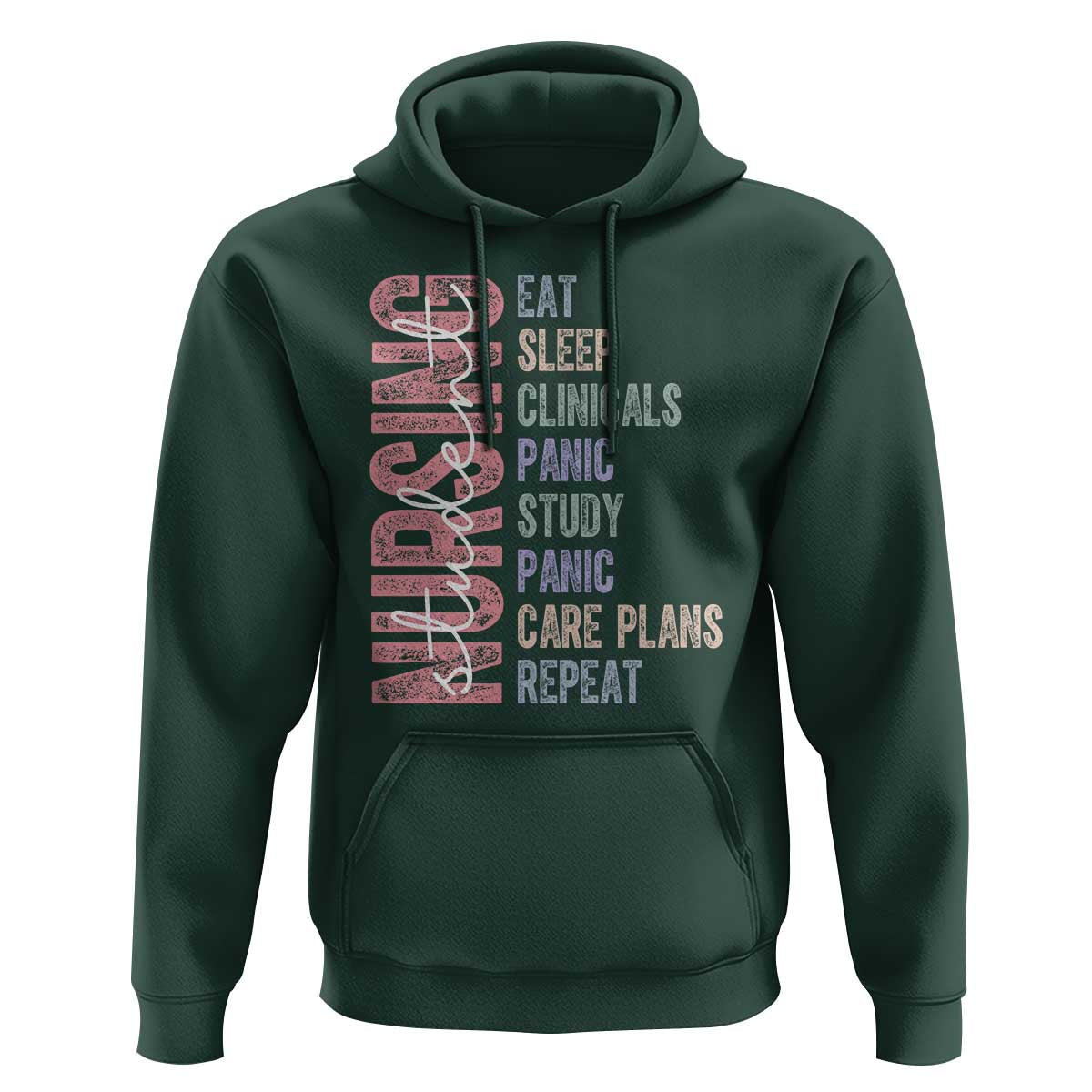 Funny Student Nurse Life Hoodie Eat Sleep Clinicals Panic Study Repeat