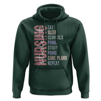 Funny Student Nurse Life Hoodie Eat Sleep Clinicals Panic Study Repeat