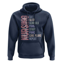 Funny Student Nurse Life Hoodie Eat Sleep Clinicals Panic Study Repeat
