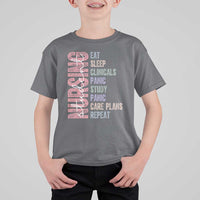 Funny Student Nurse Life T Shirt For Kid Eat Sleep Clinicals Panic Study Repeat