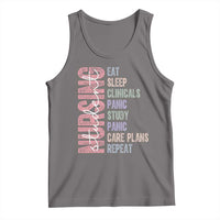 Funny Student Nurse Life Tank Top Eat Sleep Clinicals Panic Study Repeat