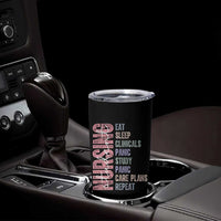 Funny Student Nurse Life Tumbler Cup Eat Sleep Clinicals Panic Study Repeat