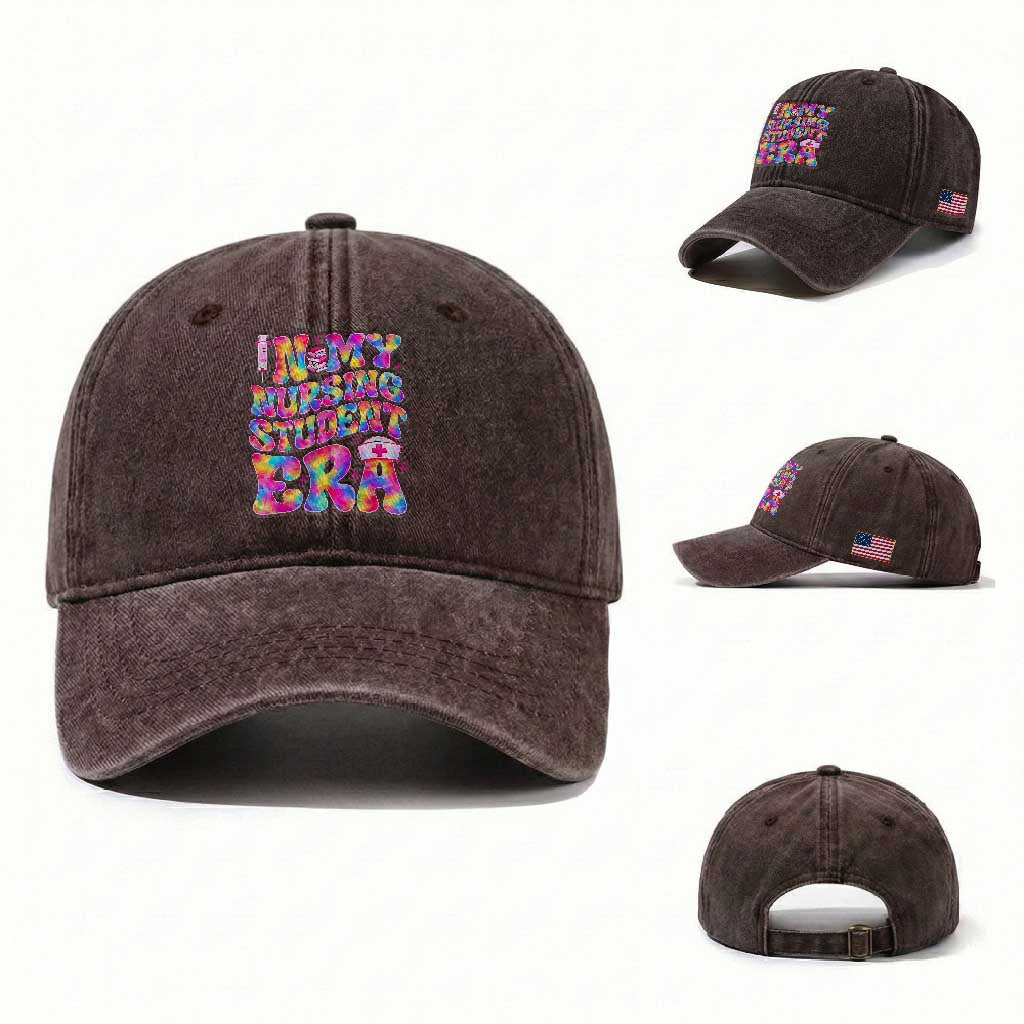 In My Nursing Student Era Washed Cotton Baseball Cap Future Nurse Gift