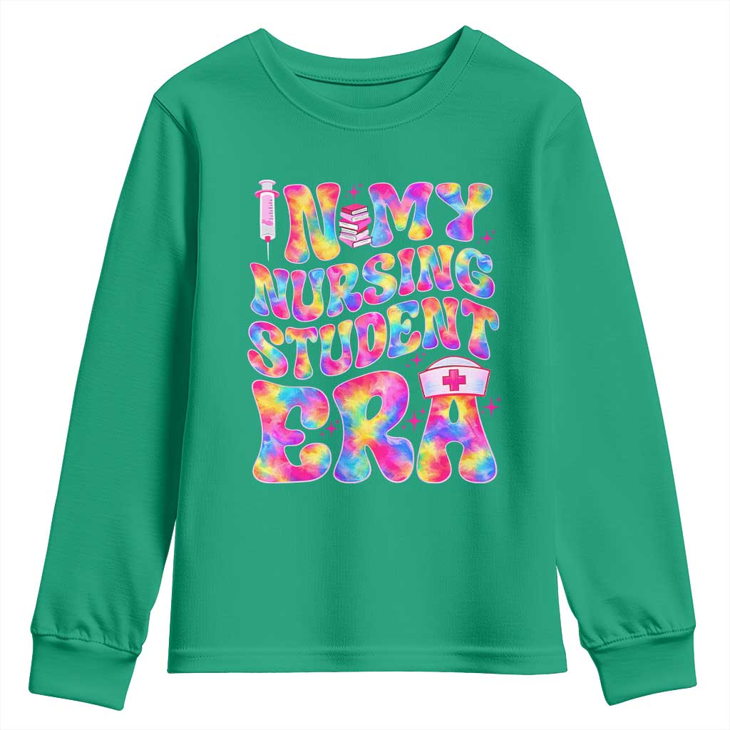 In My Nursing Student Era Youth Sweatshirt Future Nurse Gift