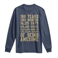 Vintage 100th Birthday Gift Long Sleeve Shirt 100 Years Of Being Awesome
