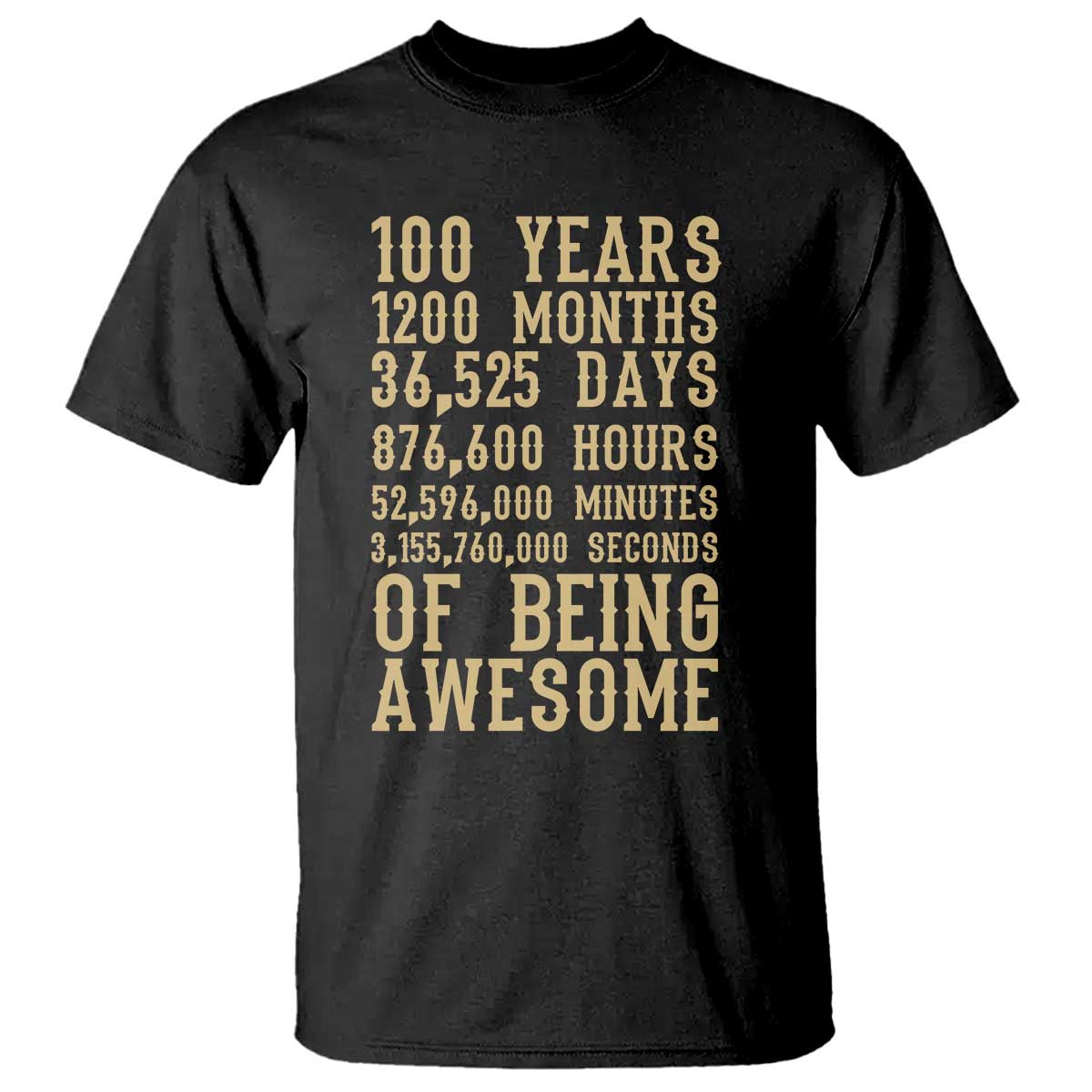 Vintage 100th Birthday Gift T Shirt 100 Years Of Being Awesome