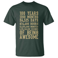 Vintage 100th Birthday Gift T Shirt 100 Years Of Being Awesome
