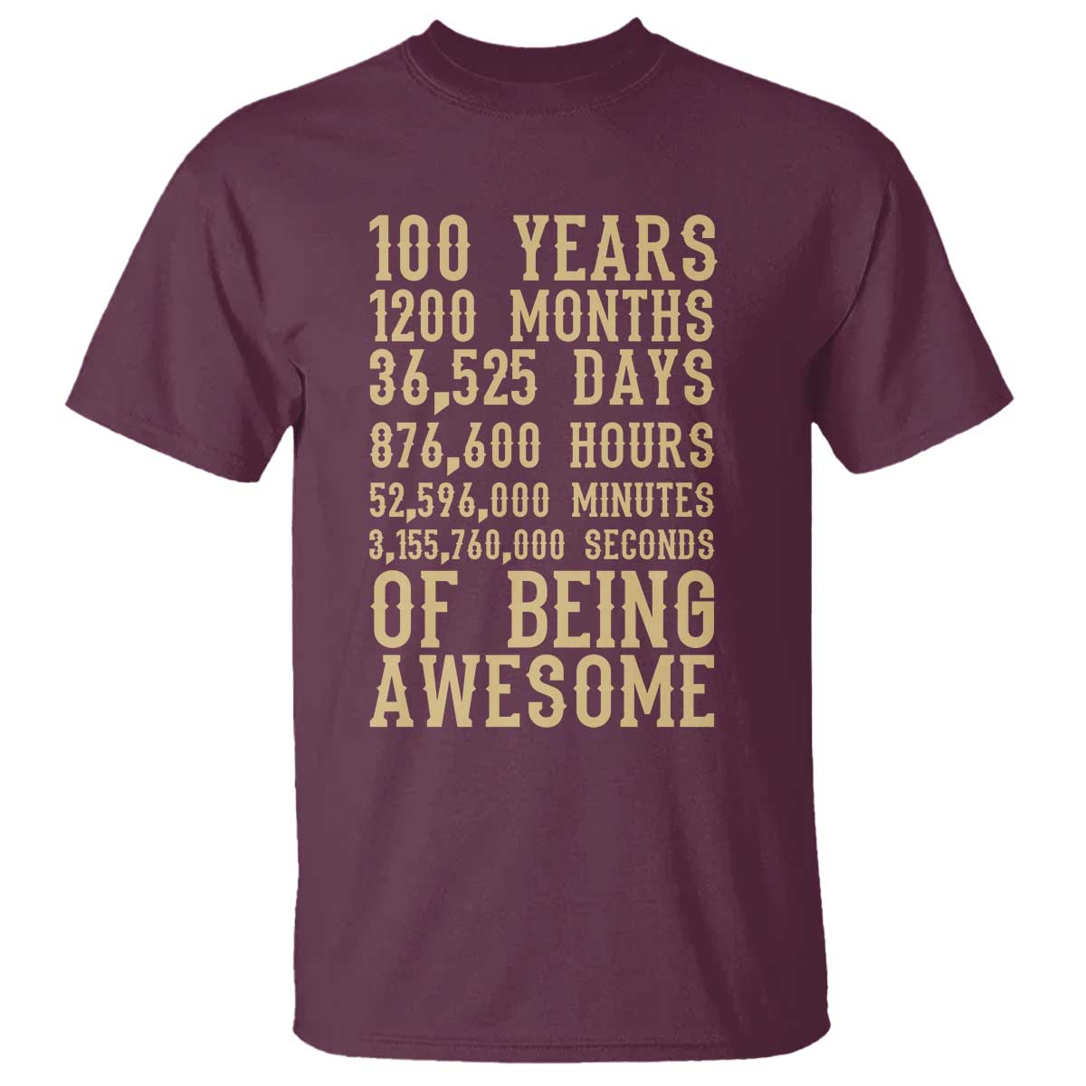 Vintage 100th Birthday Gift T Shirt 100 Years Of Being Awesome