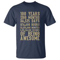 Vintage 100th Birthday Gift T Shirt 100 Years Of Being Awesome