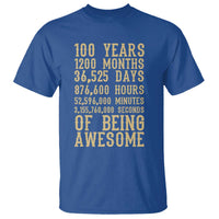 Vintage 100th Birthday Gift T Shirt 100 Years Of Being Awesome