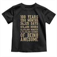Vintage 100th Birthday Gift Toddler T Shirt 100 Years Of Being Awesome