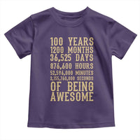 Vintage 100th Birthday Gift Toddler T Shirt 100 Years Of Being Awesome