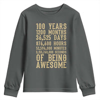 Vintage 100th Birthday Gift Youth Sweatshirt 100 Years Of Being Awesome