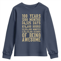 Vintage 100th Birthday Gift Youth Sweatshirt 100 Years Of Being Awesome