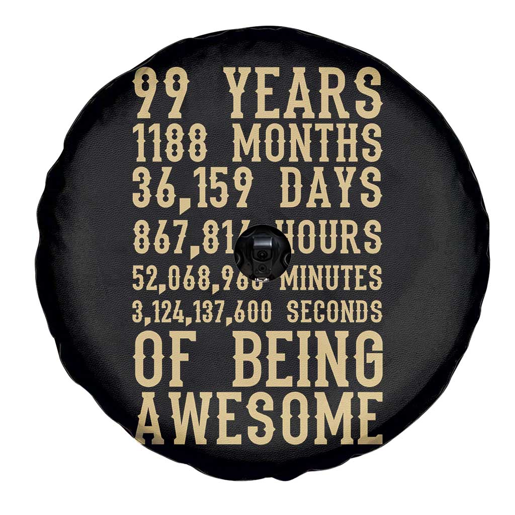 Vintage 99th Birthday Gift Spare Tire Cover 99 Years Of Being Awesome
