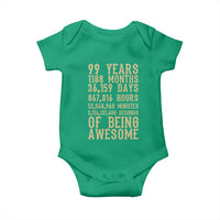 Vintage 99th Birthday Gift Baby Onesie 99 Years Of Being Awesome