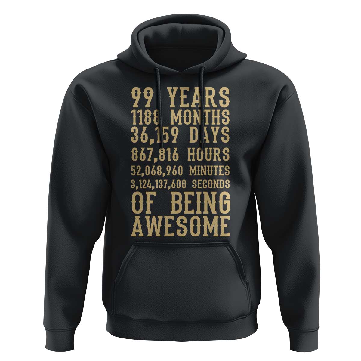 Vintage 99th Birthday Gift Hoodie 99 Years Of Being Awesome