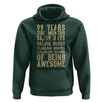 Vintage 99th Birthday Gift Hoodie 99 Years Of Being Awesome