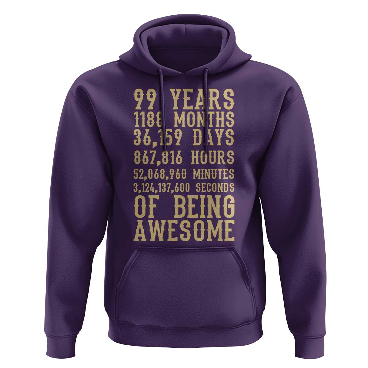 Vintage 99th Birthday Gift Hoodie 99 Years Of Being Awesome