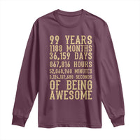 Vintage 99th Birthday Gift Long Sleeve Shirt 99 Years Of Being Awesome
