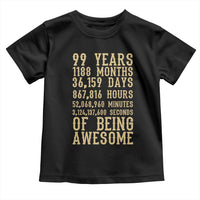 Vintage 99th Birthday Gift Toddler T Shirt 99 Years Of Being Awesome