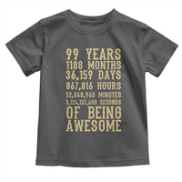 Vintage 99th Birthday Gift Toddler T Shirt 99 Years Of Being Awesome