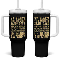 Vintage 99th Birthday Gift Tumbler With Handle 99 Years Of Being Awesome