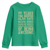 Vintage 99th Birthday Gift Youth Sweatshirt 99 Years Of Being Awesome
