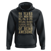 Vintage 98th Birthday Gift Hoodie 98 Years Of Being Awesome